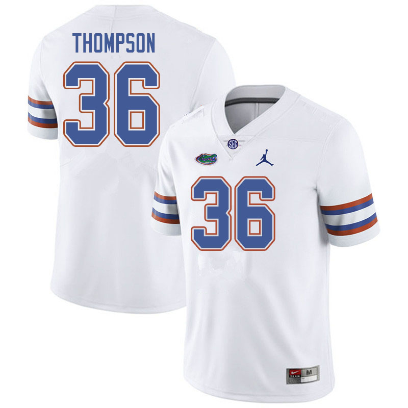 Jordan Brand Men #36 Trey Thompson Florida Gators College Football Jerseys Sale-White - Click Image to Close